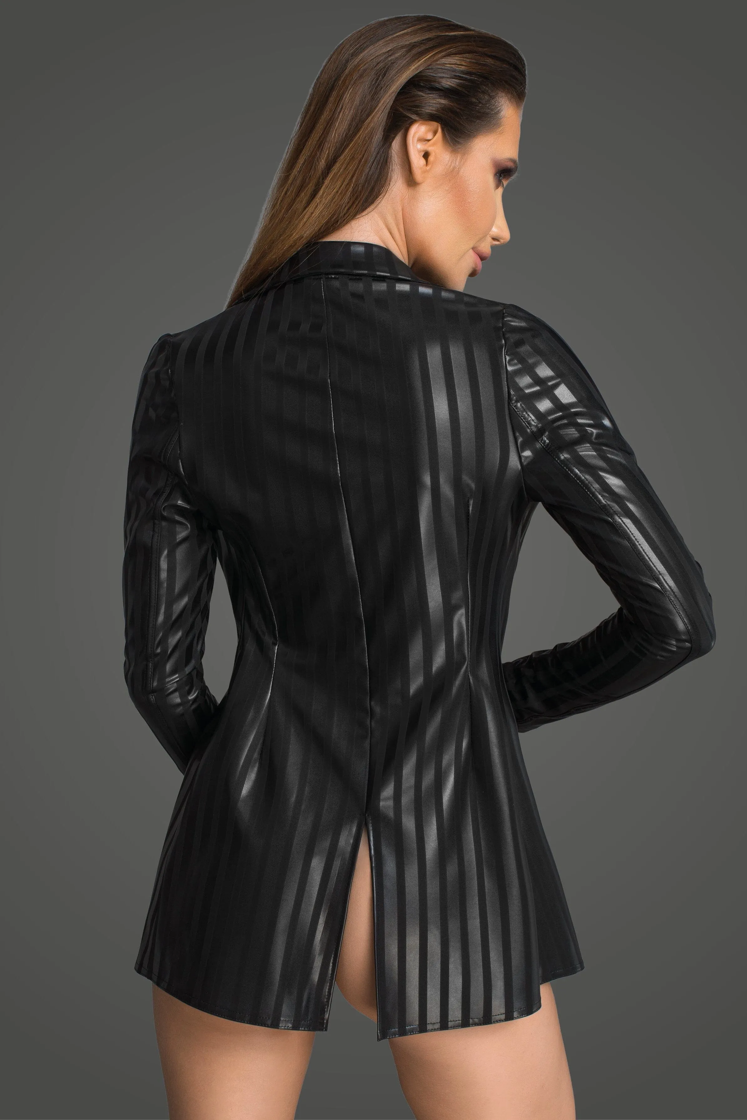 Women's Powerwetlook Jacket With Narrow Flaps