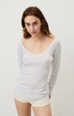 WOMEN'S T-SHIRT LS MASSACHUSETTS - HEATHER GREY