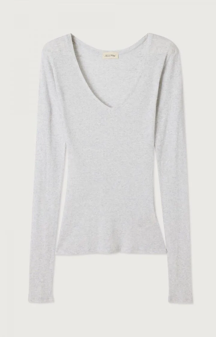WOMEN'S T-SHIRT LS MASSACHUSETTS - HEATHER GREY