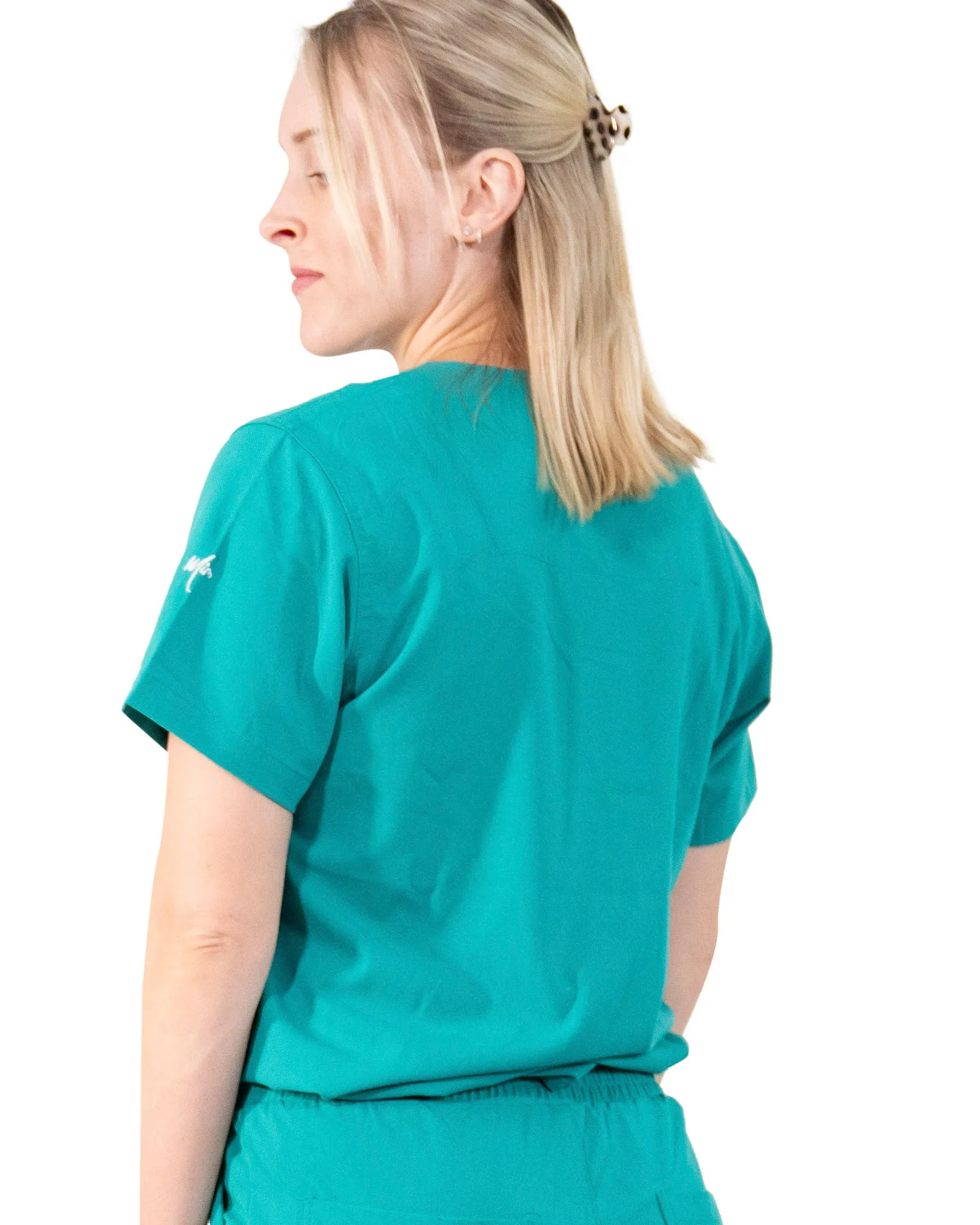 women's Teal Scrub Top