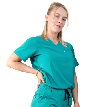 women's Teal Scrub Top