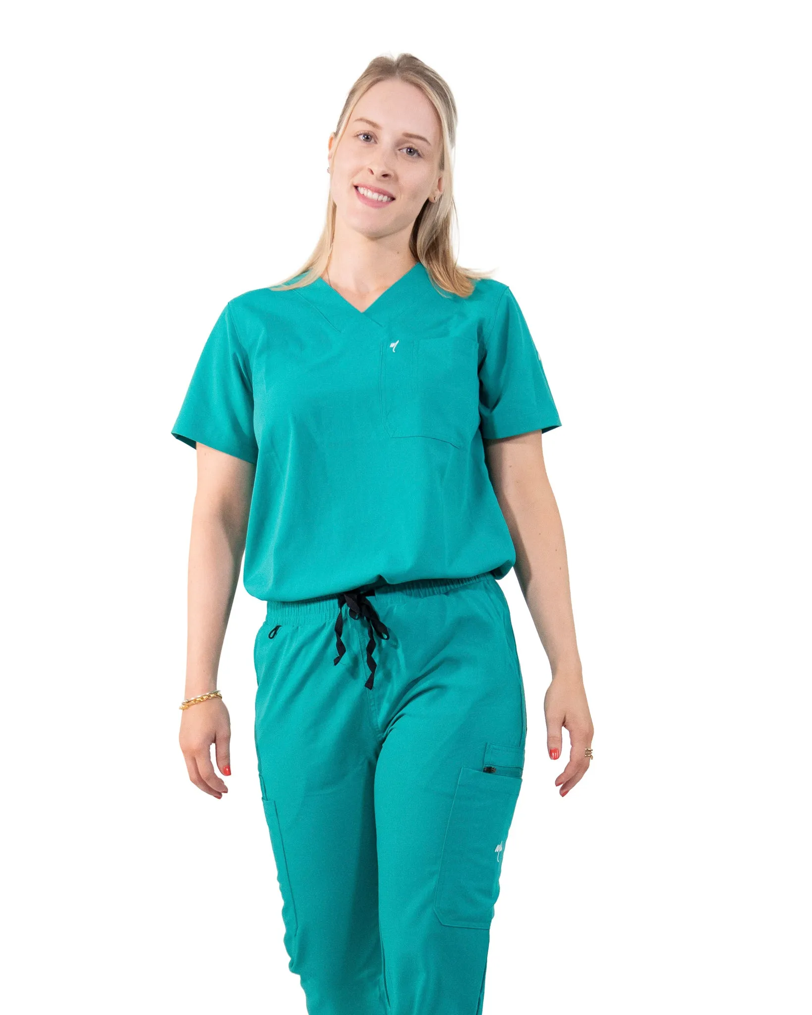women's Teal Scrub Top