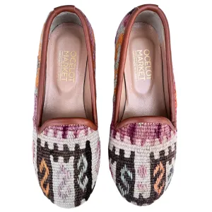Women's Turkish Kilim Loafer Brown & Pink