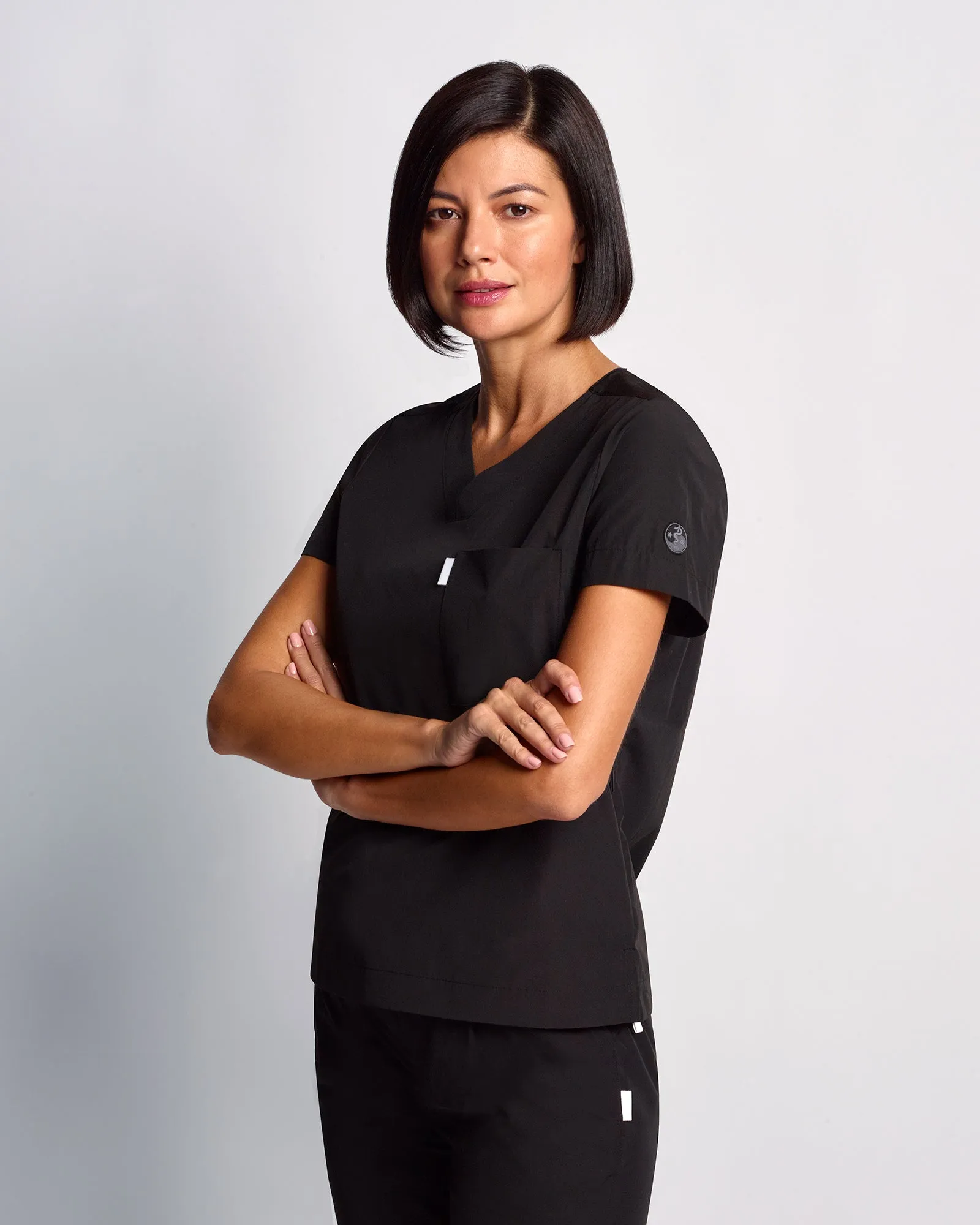 Women's V-neck Office Scrub Top | Lightweight Copper