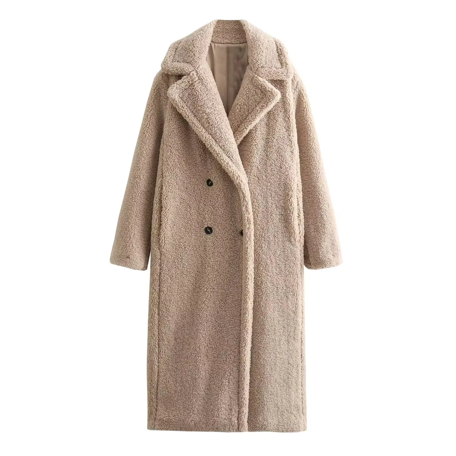 Women's Vintage Casual Fuzzy Coat | Long