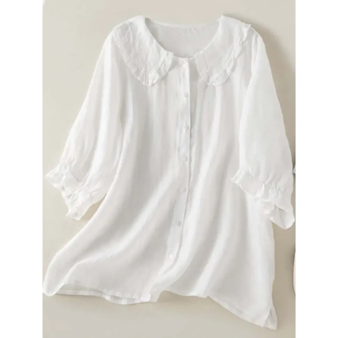 Women's Vintage Oversized Button Down Blouse | Summer
