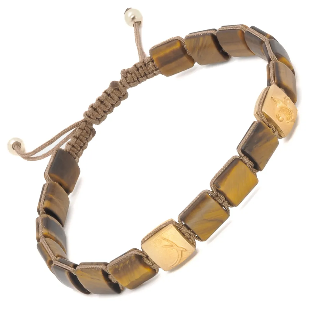 Woven Gold Fleur de Li Bracelet