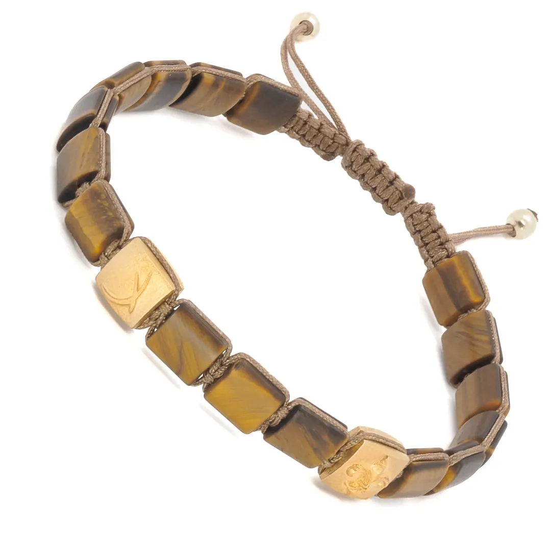 Woven Gold Fleur de Li Bracelet