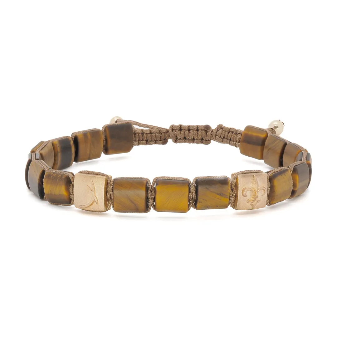 Woven Gold Fleur de Li Bracelet