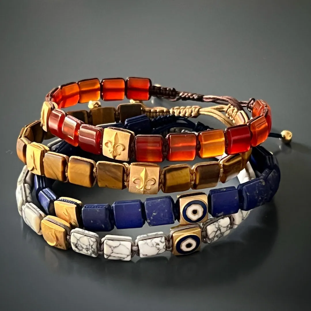 Woven Gold Fleur de Li Bracelet