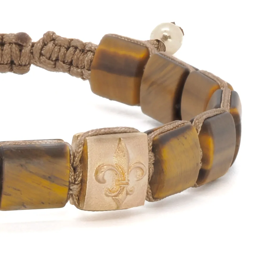 Woven Gold Fleur de Li Bracelet