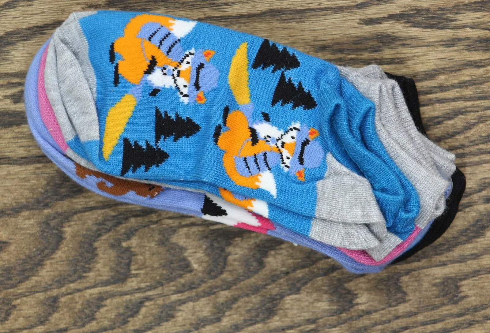 Xhilaration Women's Camping Critters 6pk Low Cut Socks