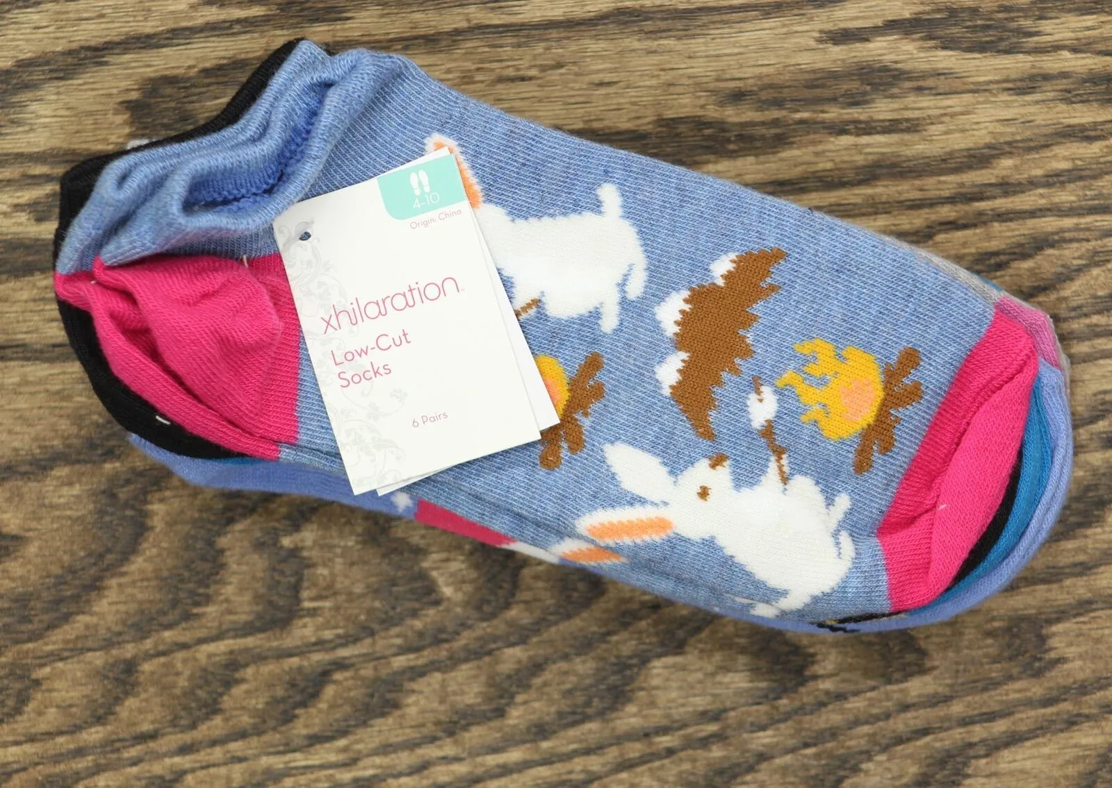 Xhilaration Women's Camping Critters 6pk Low Cut Socks