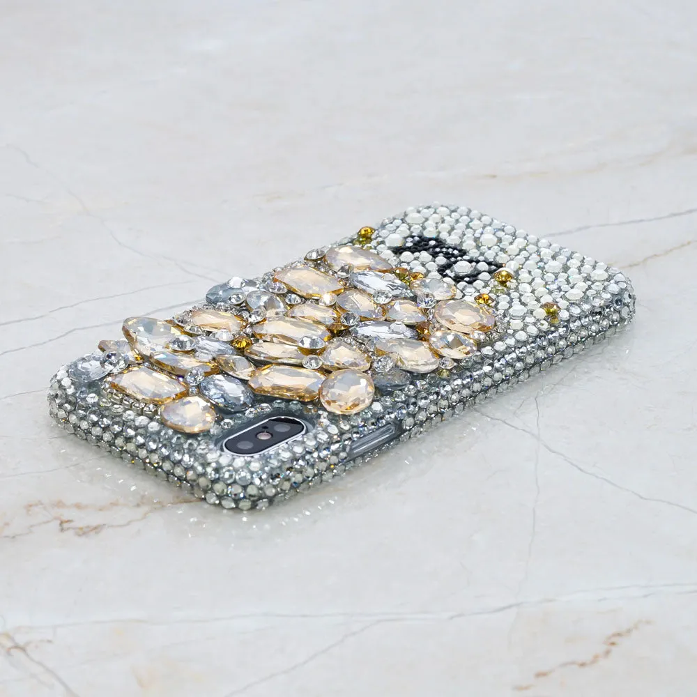 Yellow Gemstones Garden Personalized Name & Initials Design (style PN_1118)