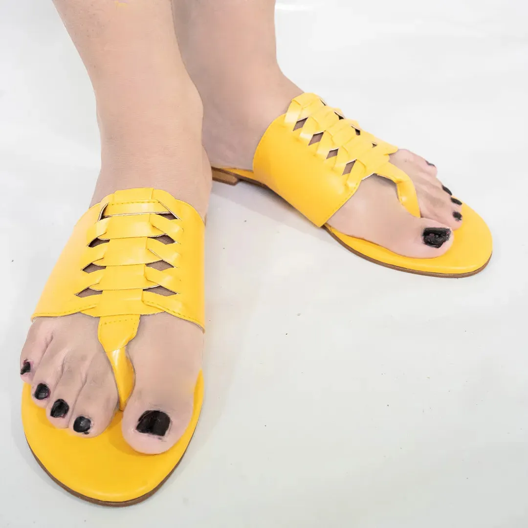 Yellow Qupid Slippers