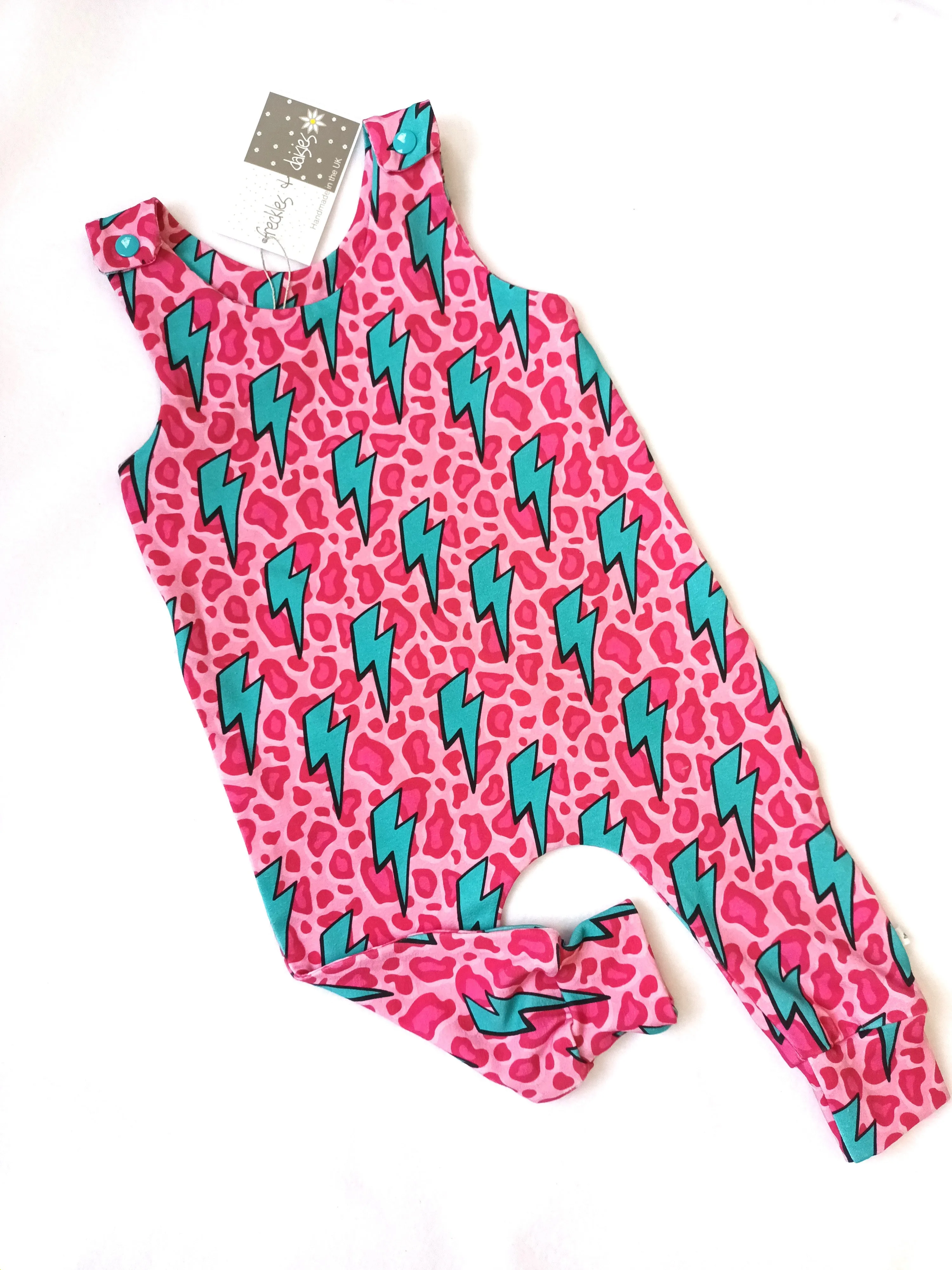 Ziggy Bolt Pink Romper