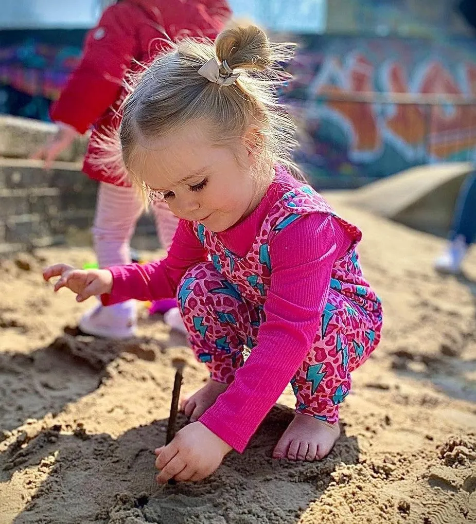 Ziggy Bolt Pink Romper