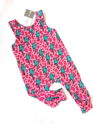 Ziggy Bolt Pink Romper