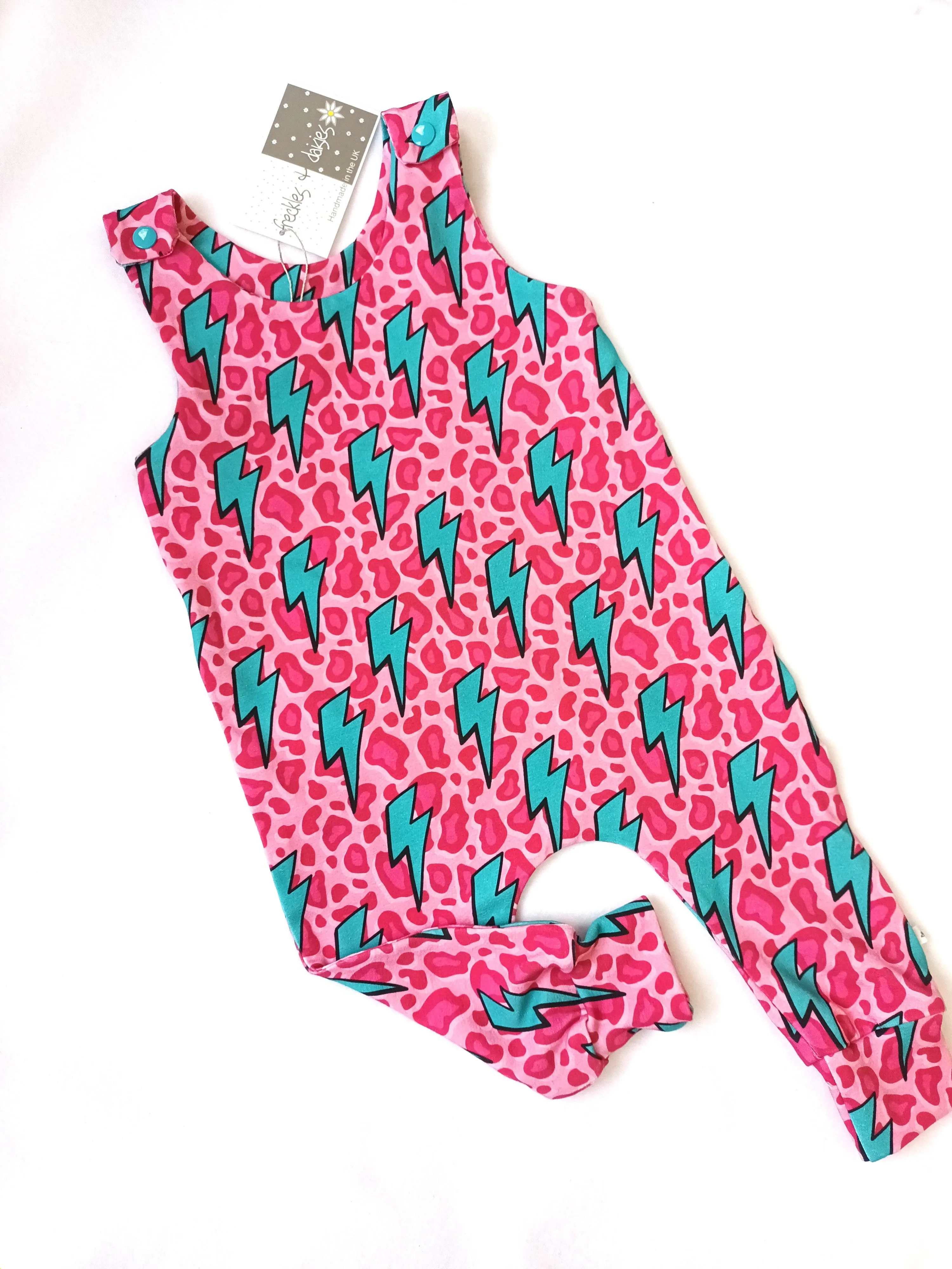 Ziggy Bolt Pink Romper