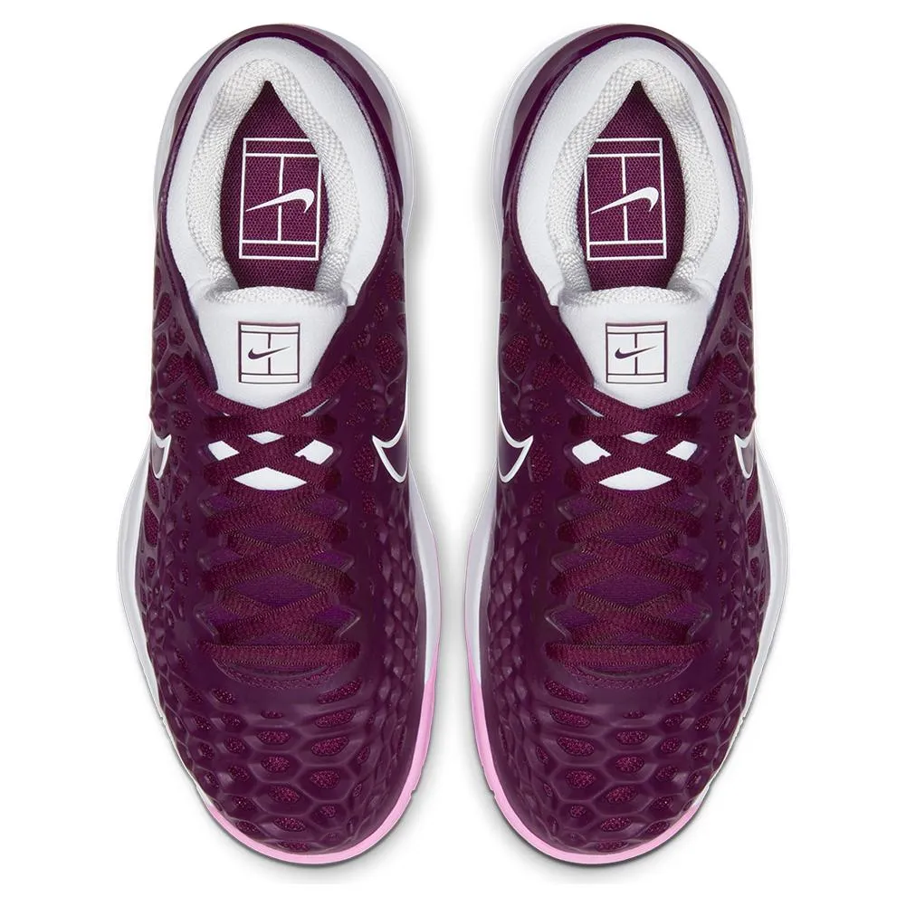 Zoom Cage 3 All Court Shoe Women - Berry/ Bordeaus, White
